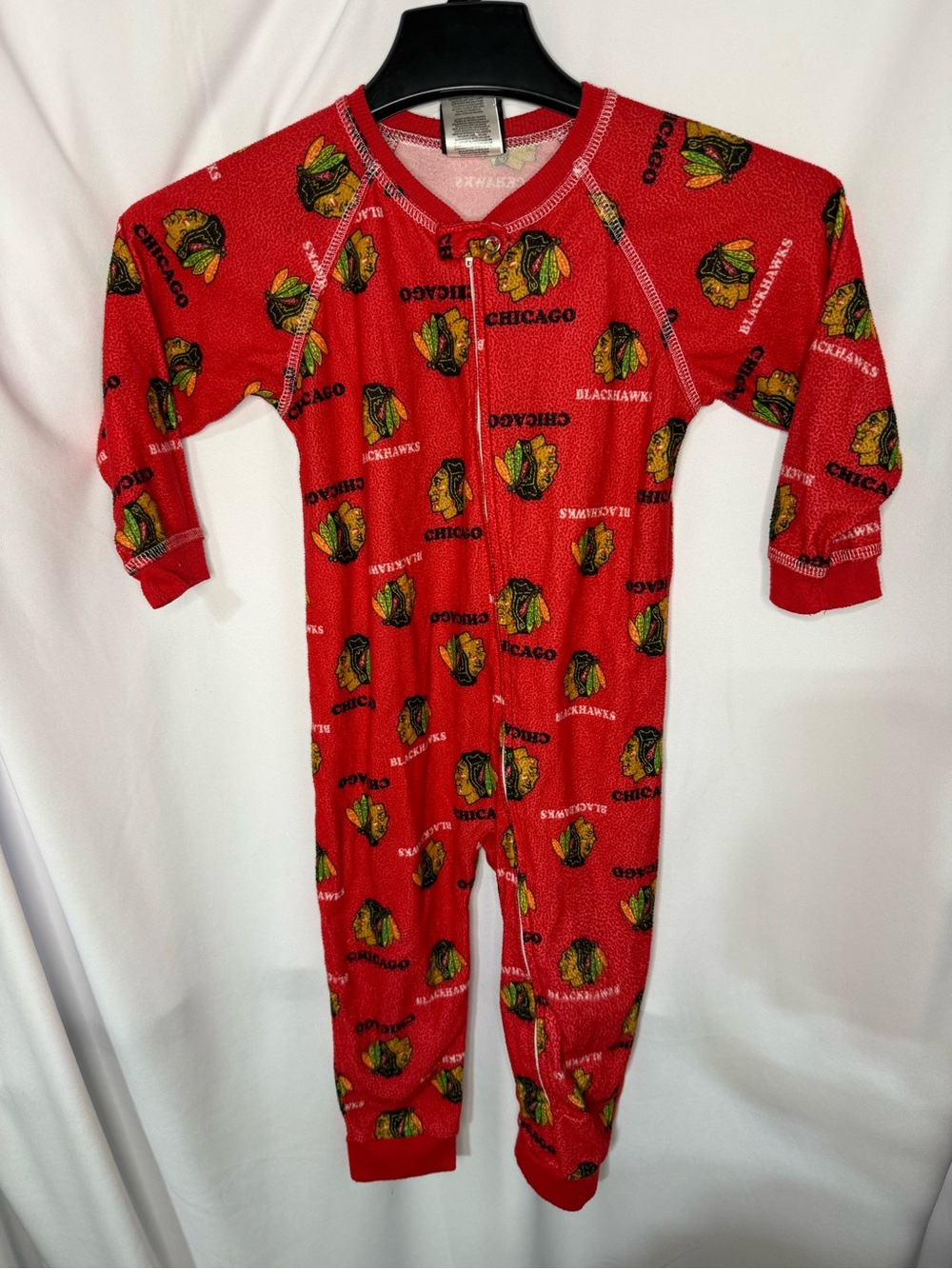 NHL Chicago Blackhawks Red Logo Kids One-Piece Bodysuit